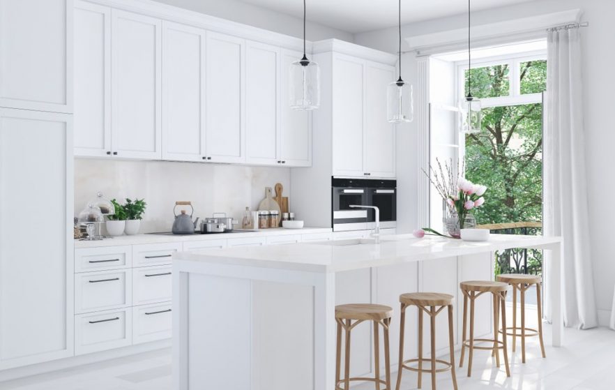 Modern kitchen in a loft — Expert Plumbers in Elanora, QLD