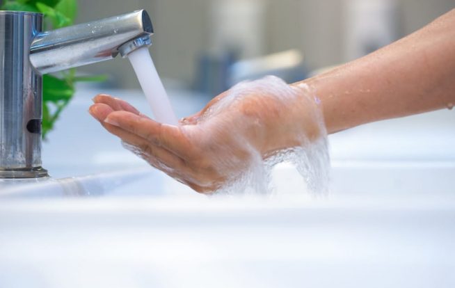 Hand Washing — Expert Plumbers in Moffat Beach, QLD