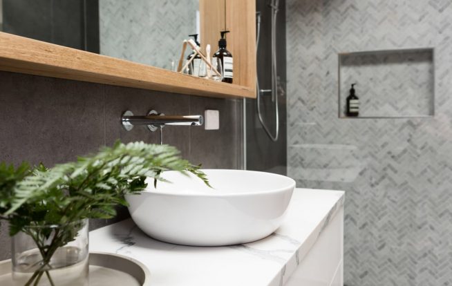 Bathroom Details Clean White Basin — Expert Plumbers in Moffat Beach, QLD